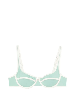 MC2 Saint Barth Amira underwired-cups contrast-trim bikini top - Green