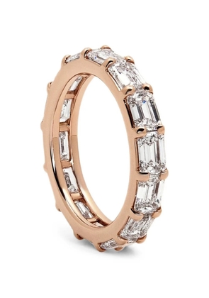 Jewels Aficionado Eternity band diamond emerald-cut ring - Pink
