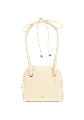 Furla Poppy grained-leather shoulder bag - Neutrals