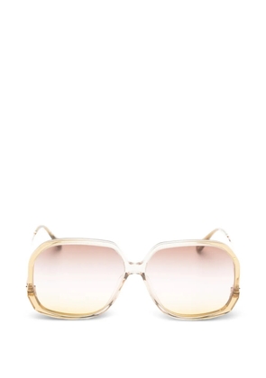Chloé Eyewear geometric-frame sunglasses - Neutrals