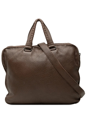 Bottega Veneta Pre-Owned 2012-2026 Intrecciato Trimmed Cervo business bag - Brown