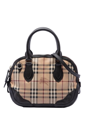 Burberry Pre-Owned 2000-2017 Small Haymarket Check Coated Canvas Orchard Bowling Bag satchel - Neutrals