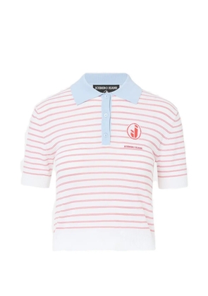 Iceberg striped short-sleeve slim-fit polo shirt - White