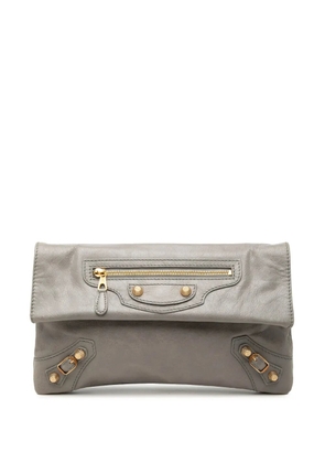 Balenciaga Pre-Owned 2014 Lambskin Motocross Giant 12 Envelope clutch bag - Grey