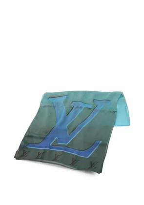 Louis Vuitton Pre-Owned 2000s logo silk scarf - Green