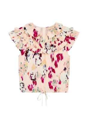 Ulla Johnson Eleonore ruffled floral-print top - Pink