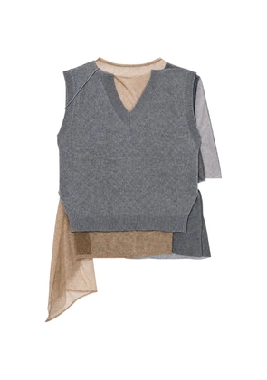 Magliano Romanticone layered V-neck top - Grey