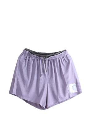 Satisfy Space‑O 5 perforated drawstring shorts - Purple