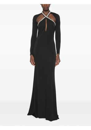 ALESSANDRO LEGORA crystal-embellished cut-out maxi dress - Black