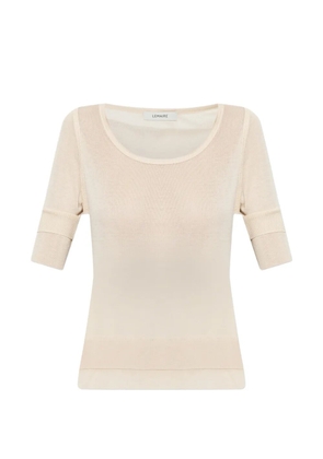 LEMAIRE ribbed-knit short-sleeve top - Neutrals