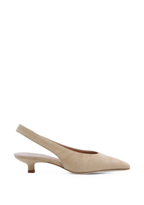 Notabene Eleonora 35 square-toe slingback pumps - Neutrals