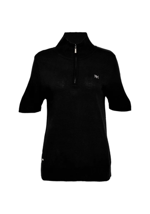Rally Movement half-zip short-sleeve polo top - Black