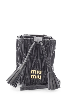 Miu Miu Pre-Owned 2020s Matelassé leather shoulder bag - Black