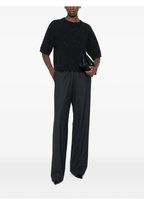Fabiana Filippi sequin-embellished bouclé-knit sweater - Black