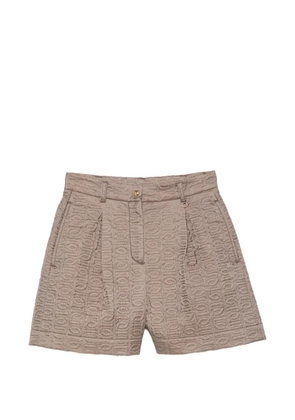 Moncler quilted logo-embroidered shorts - Green