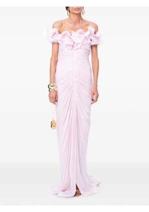 Ana Radu ruffled ruched dress - Pink