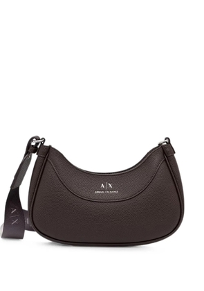 Armani Exchange logo-print shoulder bag - Brown