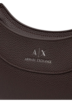 Armani Exchange logo-print shoulder bag - Brown