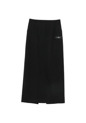 Maison MIHARA YASUHIRO logo-patch maxi skirt - Black