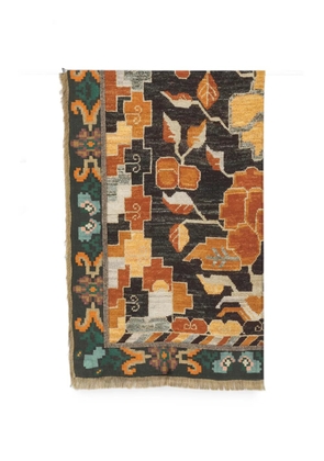 Pierre-Louis Mascia geometric-print fringed scarf - Black