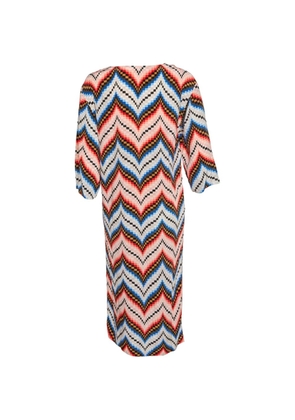 Kenzo Pre-Owned chevron-print midi dress - Red