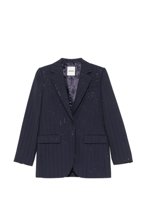 SANDRO sequin-embellishment blazer - Blue
