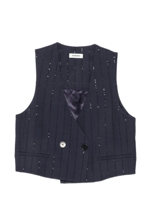 SANDRO sequin-embellished waistcoat - Blue
