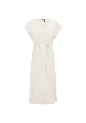Herno wrap-style midi dress - White