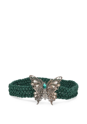 Alberta Ferretti butterfly-buckle elastic belt - Green