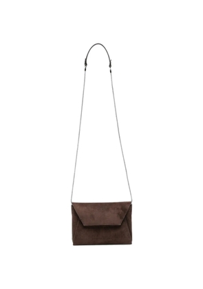 Brunello Cucinelli suede chain-link cross body bag - Brown