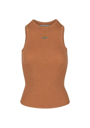 Vivienne Westwood 90s Orb-embroidered vest - Orange