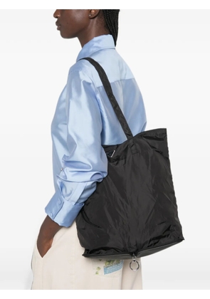 Prada logo-plaque tote bag - Black