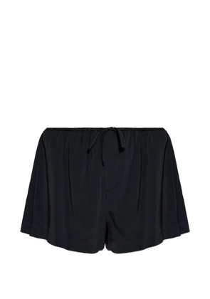 Alexander Wang mid-rised pleated drawstring shorts - Black