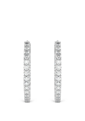 Diamond Essentials diamond hoop earrings - Silver