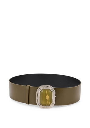 Alberta Ferretti buckle leather belt - Green