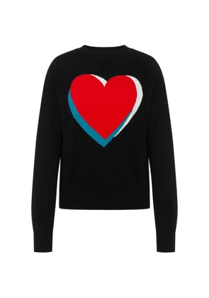 Love Moschino Inlaid cotton and cashmere sweater - Black