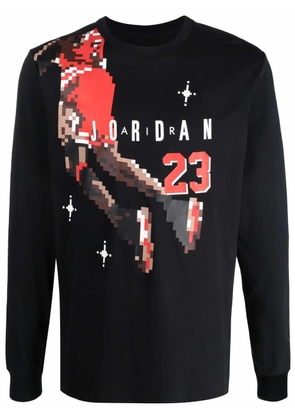 Nike graphic-print long-sleeve T-shirt - Black