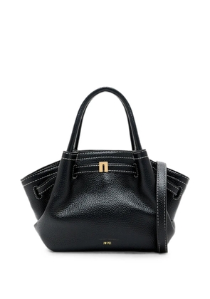 JW Pei mini Hana contrast-stitch pebbled tote bag - Black