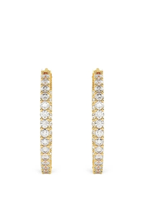 Diamond Essentials lab-grown diamond hoop earrings - Gold