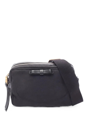 Prada Pre-Owned 2000s logo jacquard leather shoulder bag - Black