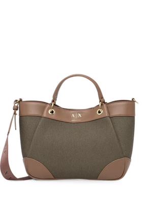 Armani Exchange logo-print tote bag - Green