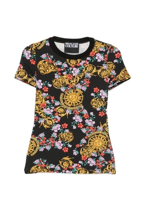 Versace Jeans Couture floral-print T-shirt - Black