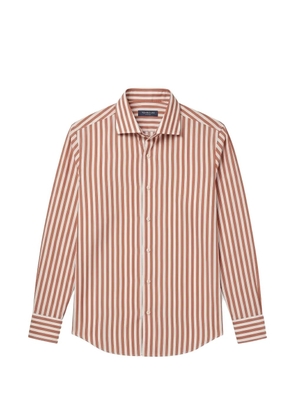 Tombolini vertical-stripe long-sleeve shirt - Orange