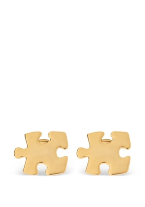 Moschino puzzle-piece clip-on earrings - Gold
