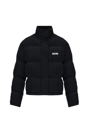 Moschino logo-print padded jacket - Black