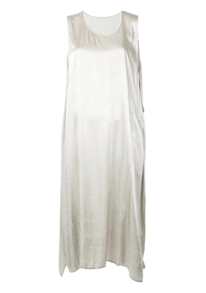 Y's oversized pinstripe shift dress - Grey