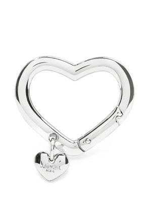 Lancel heart-shaped logo-pendant bag charm - Silver