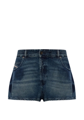 Diesel whiskering-effect denim shorts - Blue