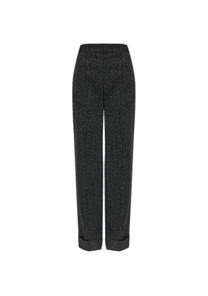 Alexander McQueen pintuck-detail turn-up trousers - Grey