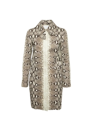 Chloé Pre-Owned snake-print corduroy coat - Neutrals